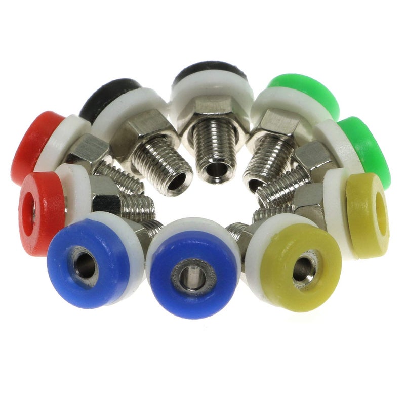 RLECS 10-Pack 2.0 Banana Plug Female Socket with M4 Screw Thread,Small Binding Post Terminal Connector PCB Panel Mount Jack 5 Colors(2pcs of Each Color) - Image 5